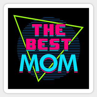 80's Retro Best Mom Slogan Gift For Mother's Day Sticker